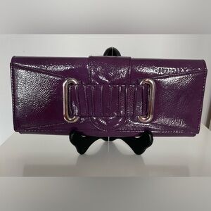 Vintage Clutch Purse with Silvertone Accessories